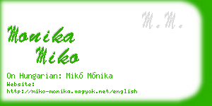 monika miko business card